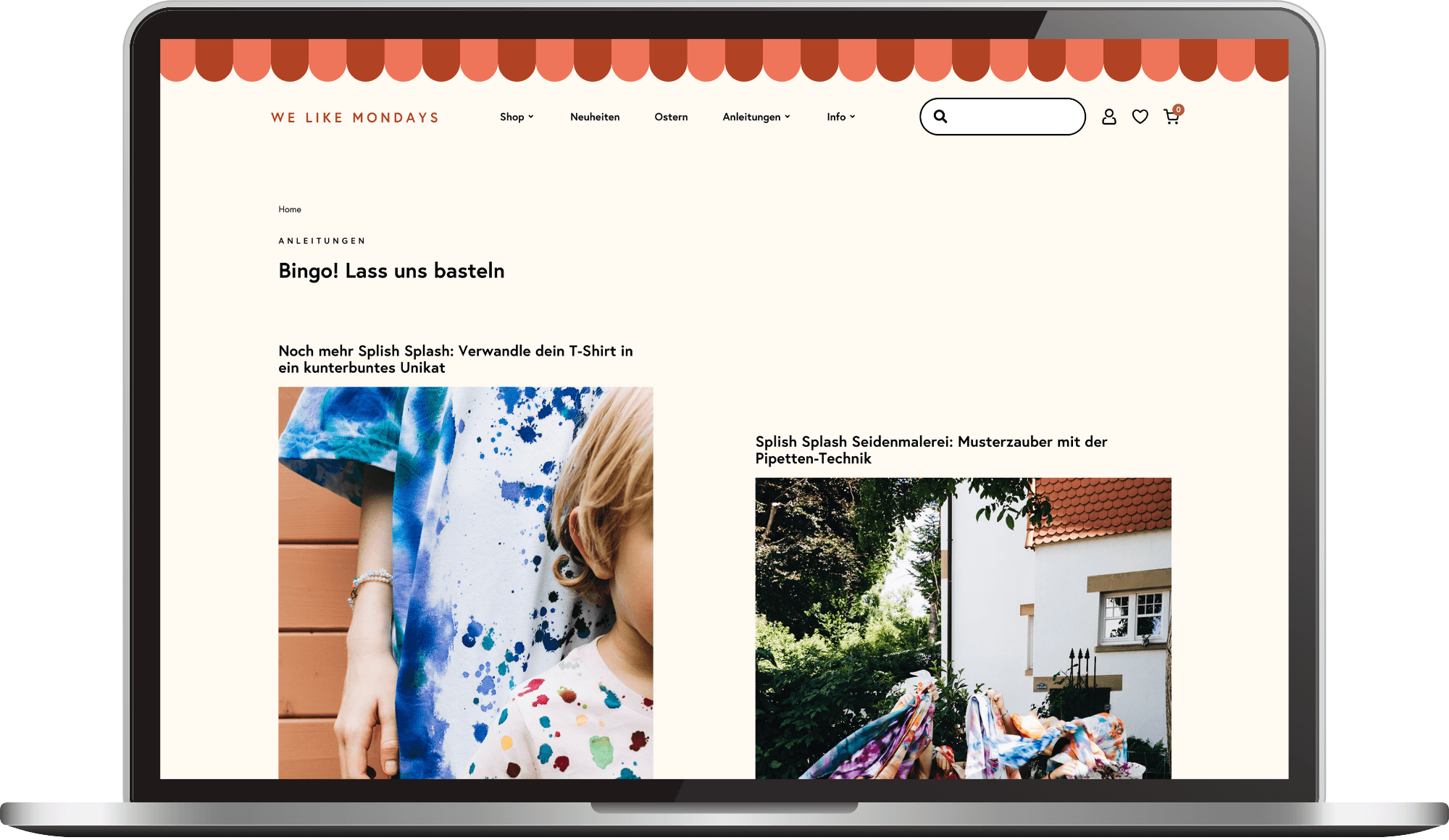 WordPress Webdesign Beispiele - Website und Onlineshop für WE LIKE MONDAYS